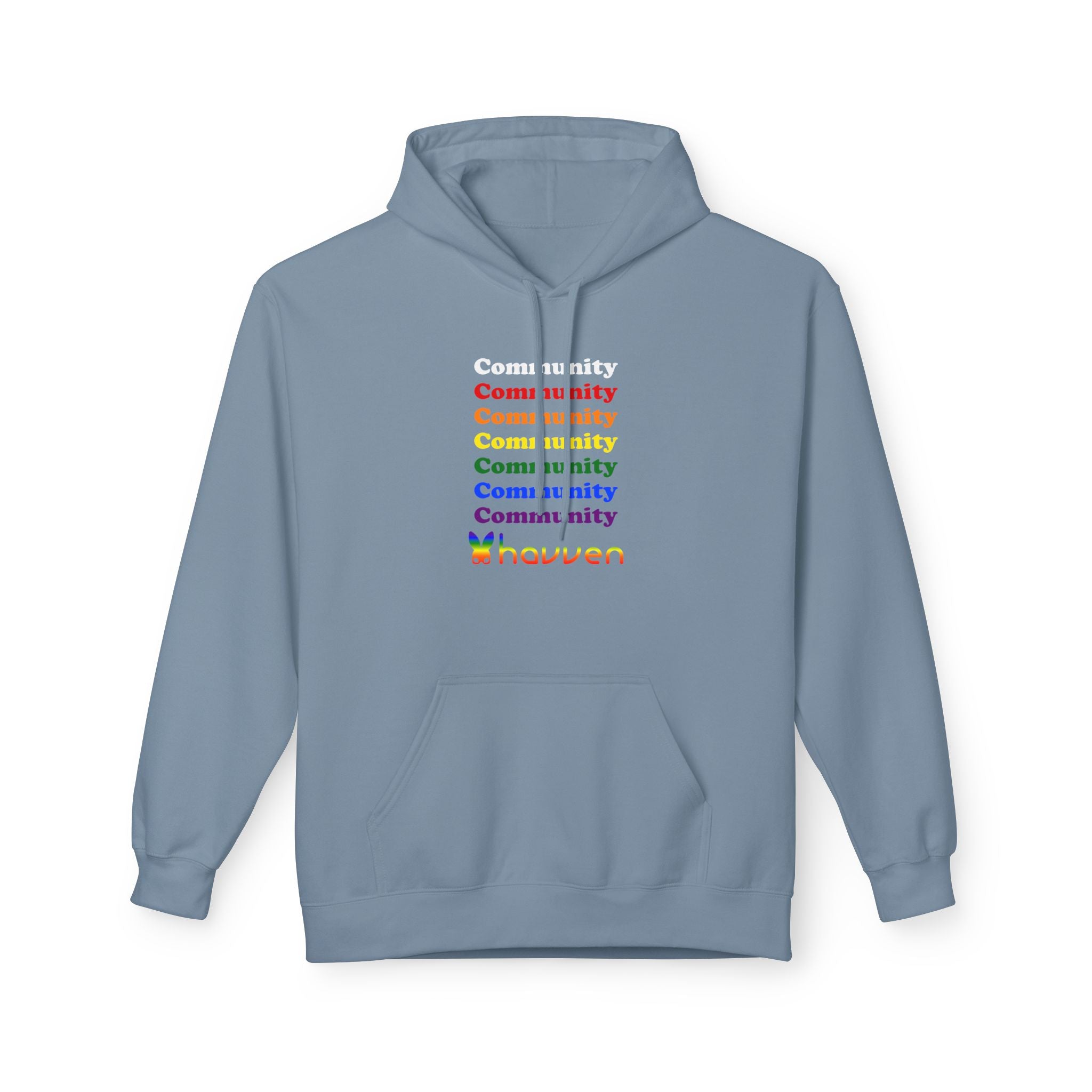 The "Community Armor" Pride Hoodie (White Logo)