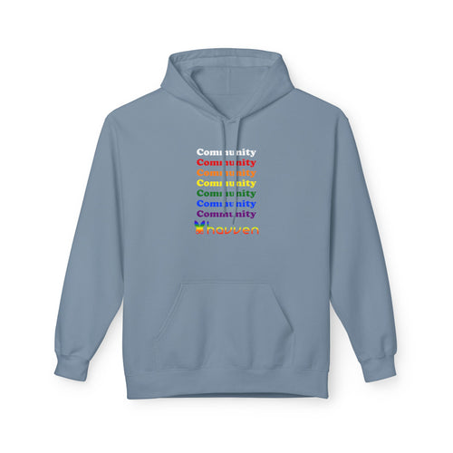 The "Community Armor" Pride Hoodie (White Logo)