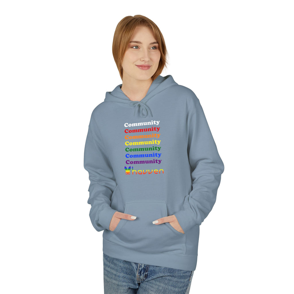 The "Community Armor" Pride Hoodie (White Logo)