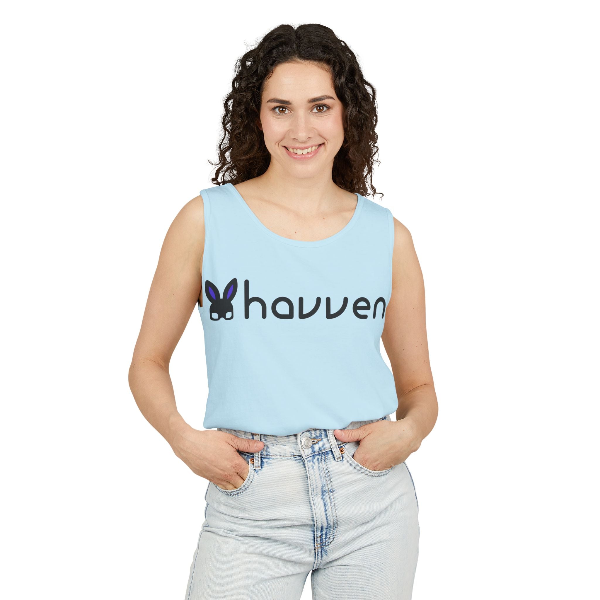 The "Ethically Dyed" Relaxed Tank (Black Logo)