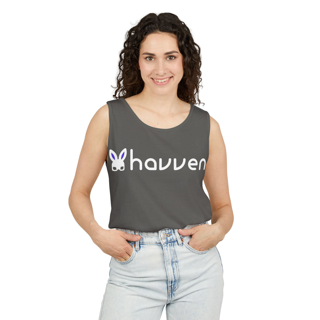 The "Ethically Dyed" Relaxed Tank (White Logo)