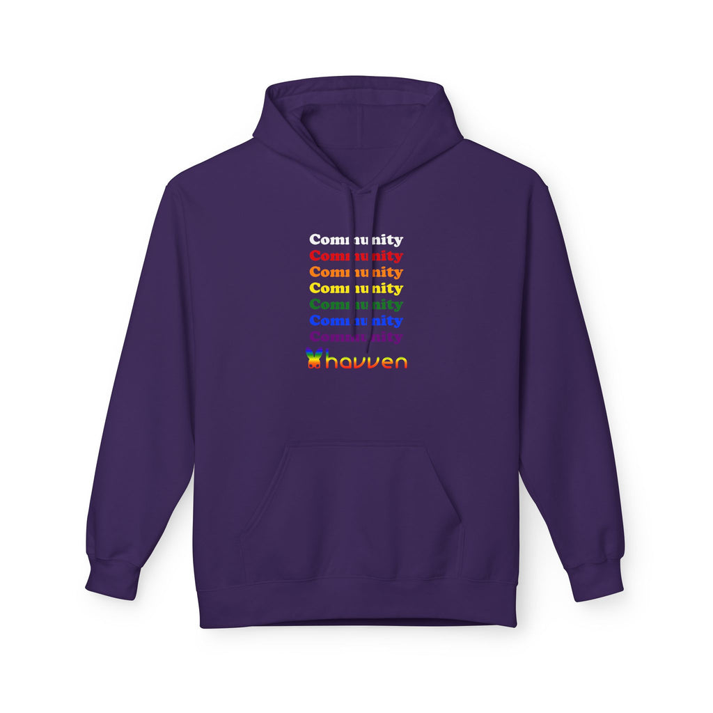 The "Community Armor" Pride Hoodie (White Logo)