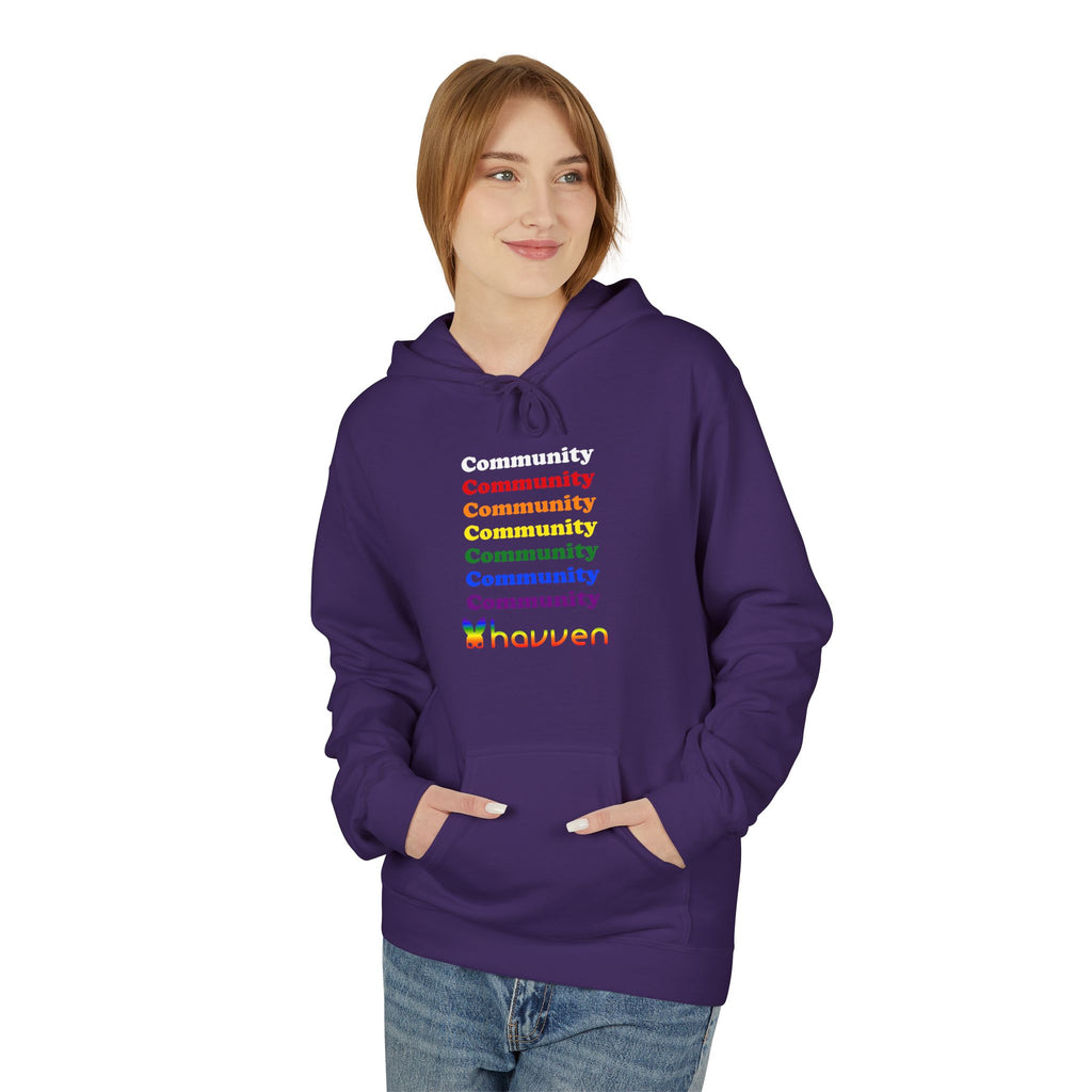 The "Community Armor" Pride Hoodie (White Logo)