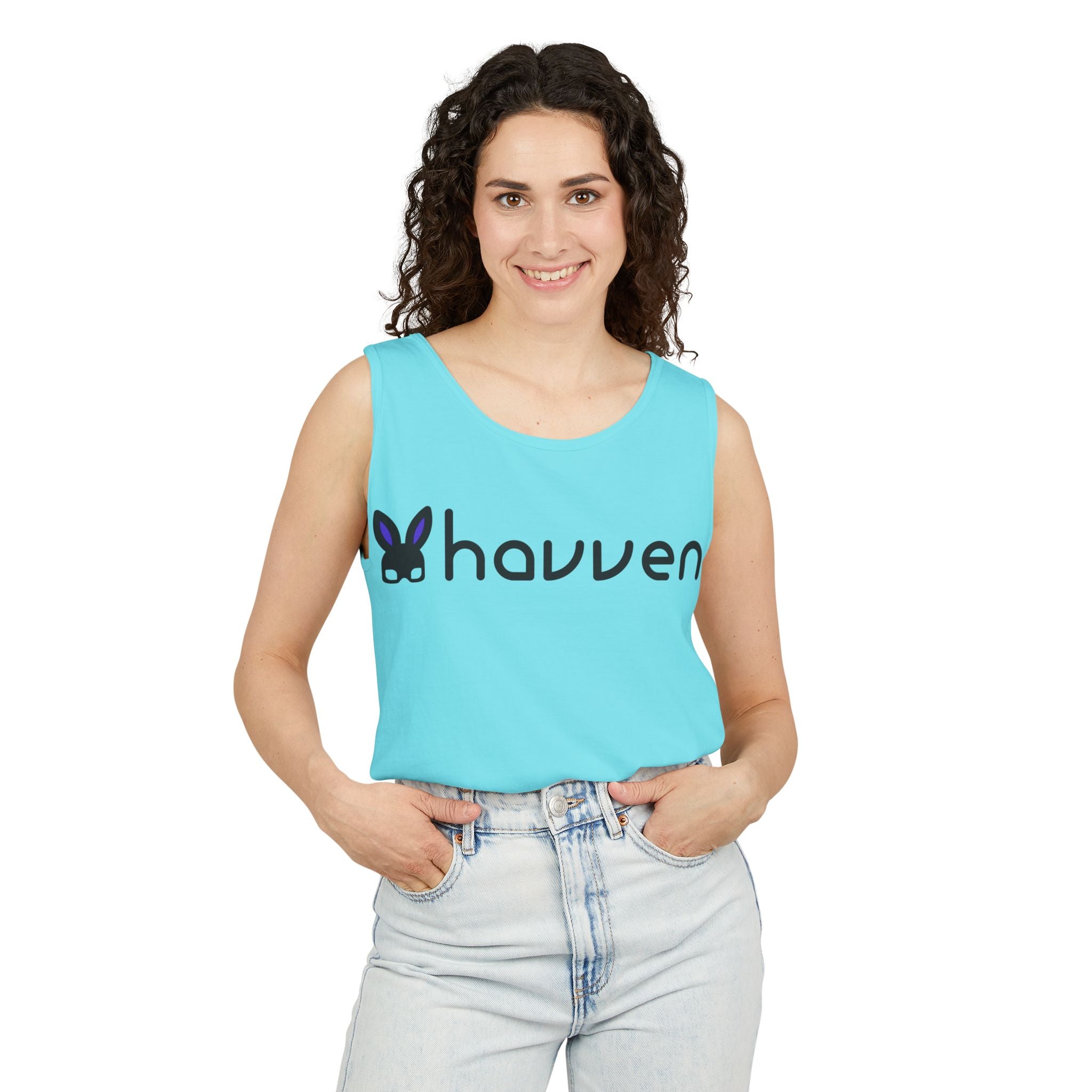 The "Ethically Dyed" Relaxed Tank (Black Logo)