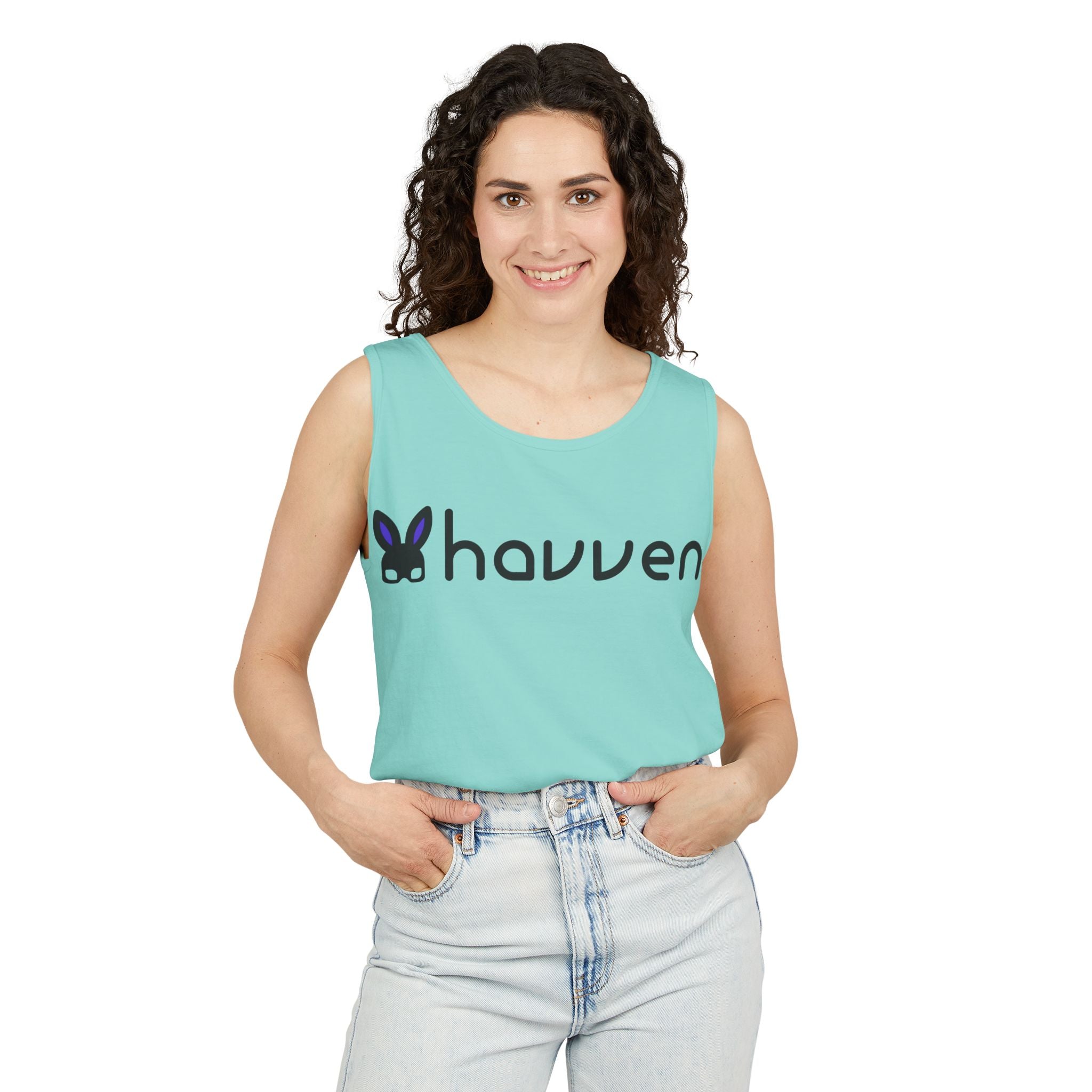 The "Ethically Dyed" Relaxed Tank (Black Logo)