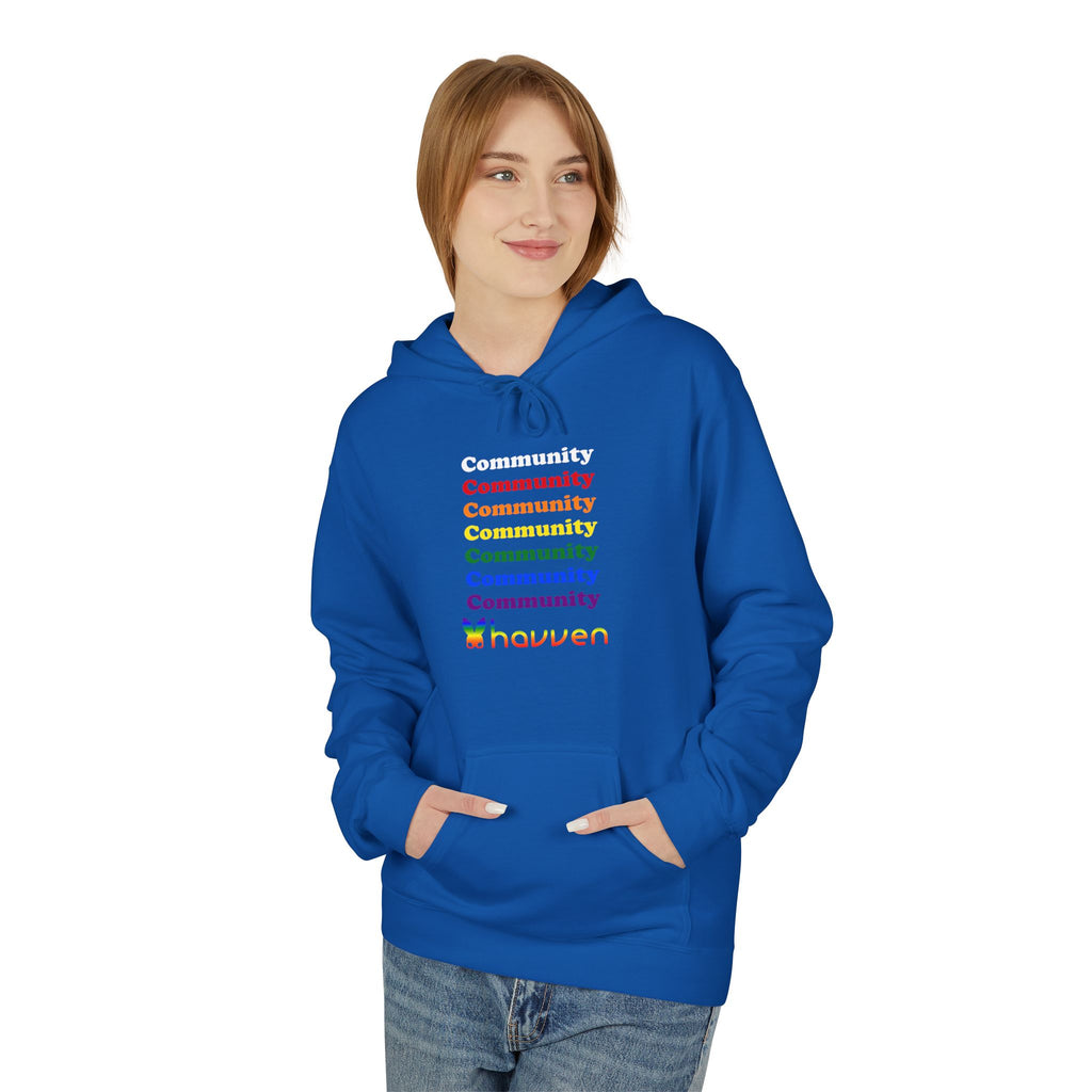 The "Community Armor" Pride Hoodie (White Logo)